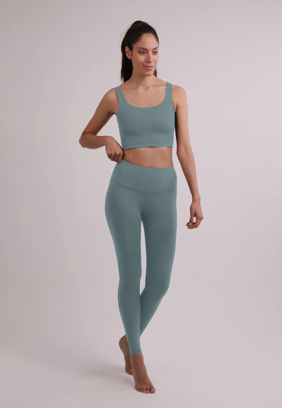 Yoga Aktivity-Top aus recyceltem Polyester shade of grey