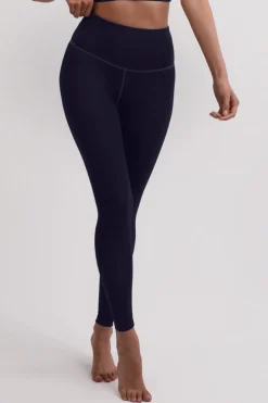 Yoga Leggins aus Bambus mit hohem Bund navy
