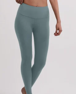 Yoga Leggins aus recyceltem Polyester und hohem Bund shade of grey