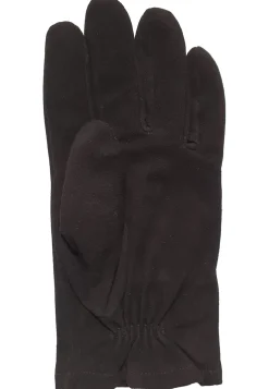 Ziegen Wildlederhandschuhe mit Kaschmirfutter schwarz