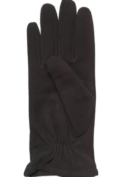 Ziegen Wildlederhandschuhe mit Kaschmirfutter schwarz